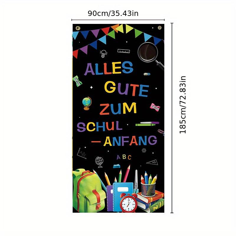 

1pc German version of the opening season atmosphere background cloth, home school party decoration, door pocket, door curtain Globe