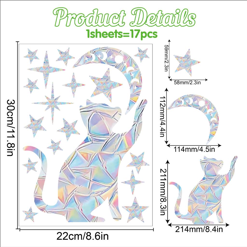 Christmas Rainbow Prism Static Cling Glass Stickers PVC Halloween Window Stickers Sun Catcher Decorative Films