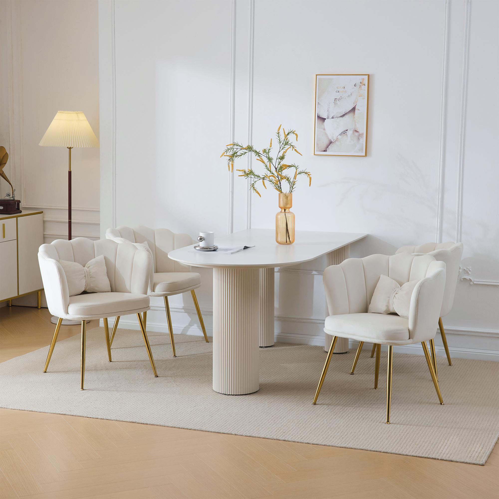 Set of 4 Modern Velvet Living