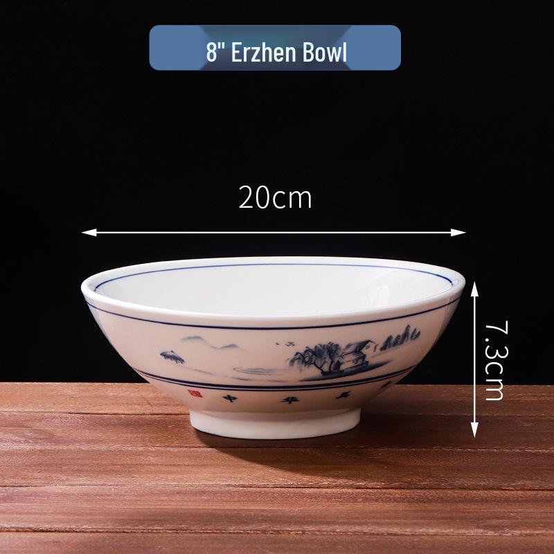 Large High-Footed Ceramic Soup & Noodle Bowl
