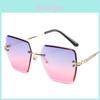 Metal Frame Vintage Square Sunglasses Men And Women Uv400 Sun Protection For Outings
