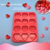 12-Cavity Heart-Shaped Mousse Cake Mold Food Grade Silicone French Pastry Mold  Dessert Making