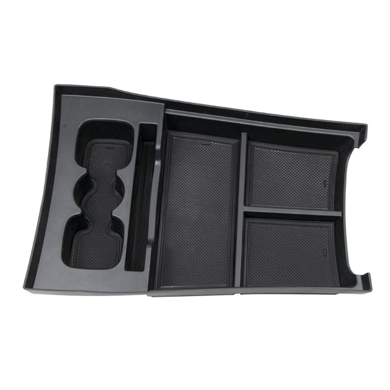 Powerful Center Console Organizer Lower Storage Box Organizer For Rivian R1T R1S   Spare Parts Accessories Parts чёрный