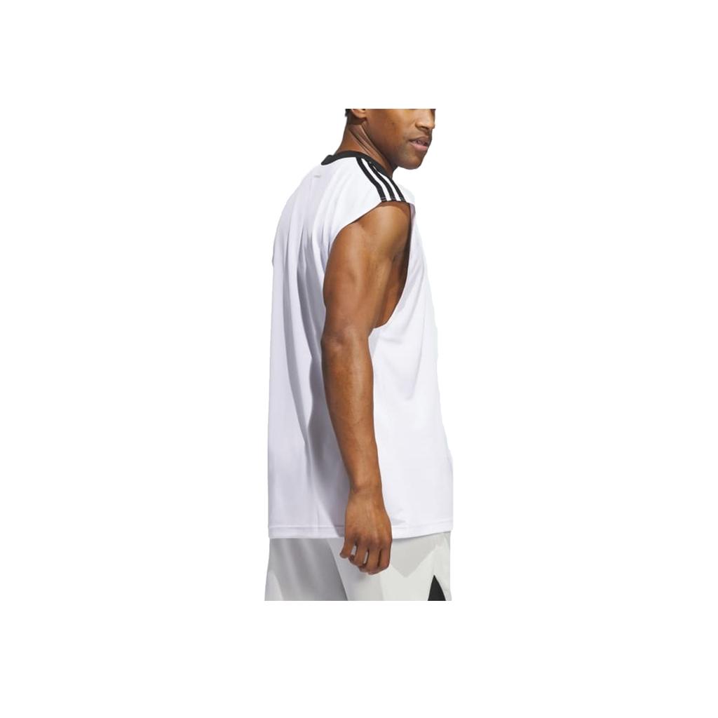 Adidas Basketball All-World Sleeveless Tee White/Black Men Streetwear JE9290