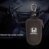 AQU3 Car smart key case cover wallet leather key chain Pendant protect For Honda Mugen Power Civic Accords CRV Hrv Jazz CBR VTEC VFR