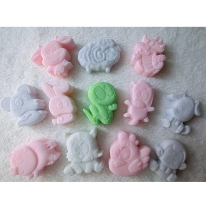 2 Pack Chinese Zodiac Silicone Soap Mold Animal Baking Mould Chocolate Kitchen Accessories Moldes De Silicona Para Jabones Pig