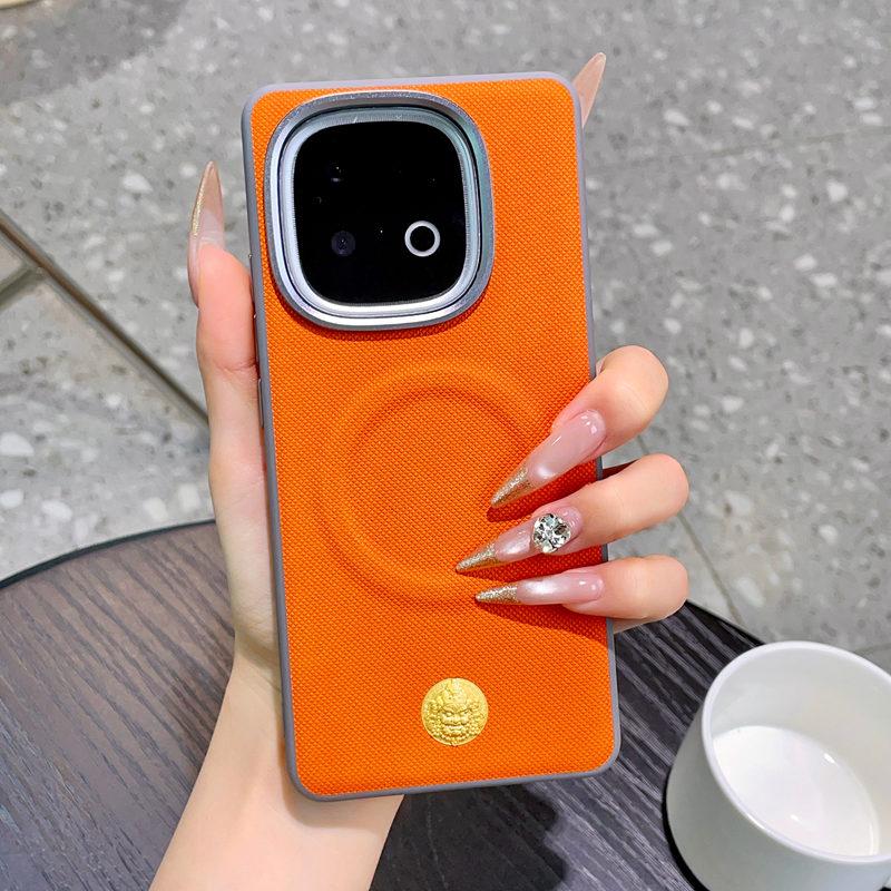 For VIVO IQOO Z10 Turbo Z10 Turbo Pro Z10 Turbo Plus Solid Color Electroplated Magnetic Fingerprint-Resistant Phone Case