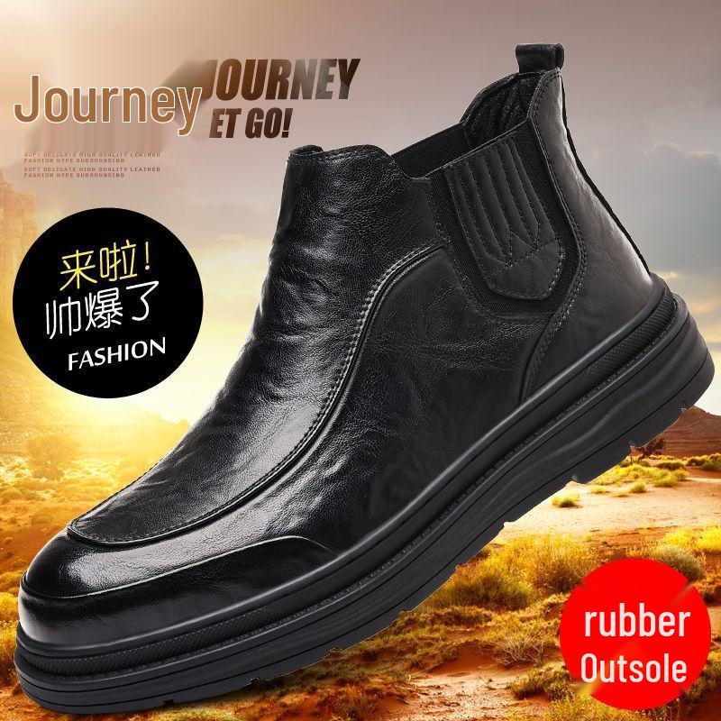 

Мужские универсальные ботинки челси и мартин из натуральной итальянской кожи с опциональной бархатной подкладкой 38