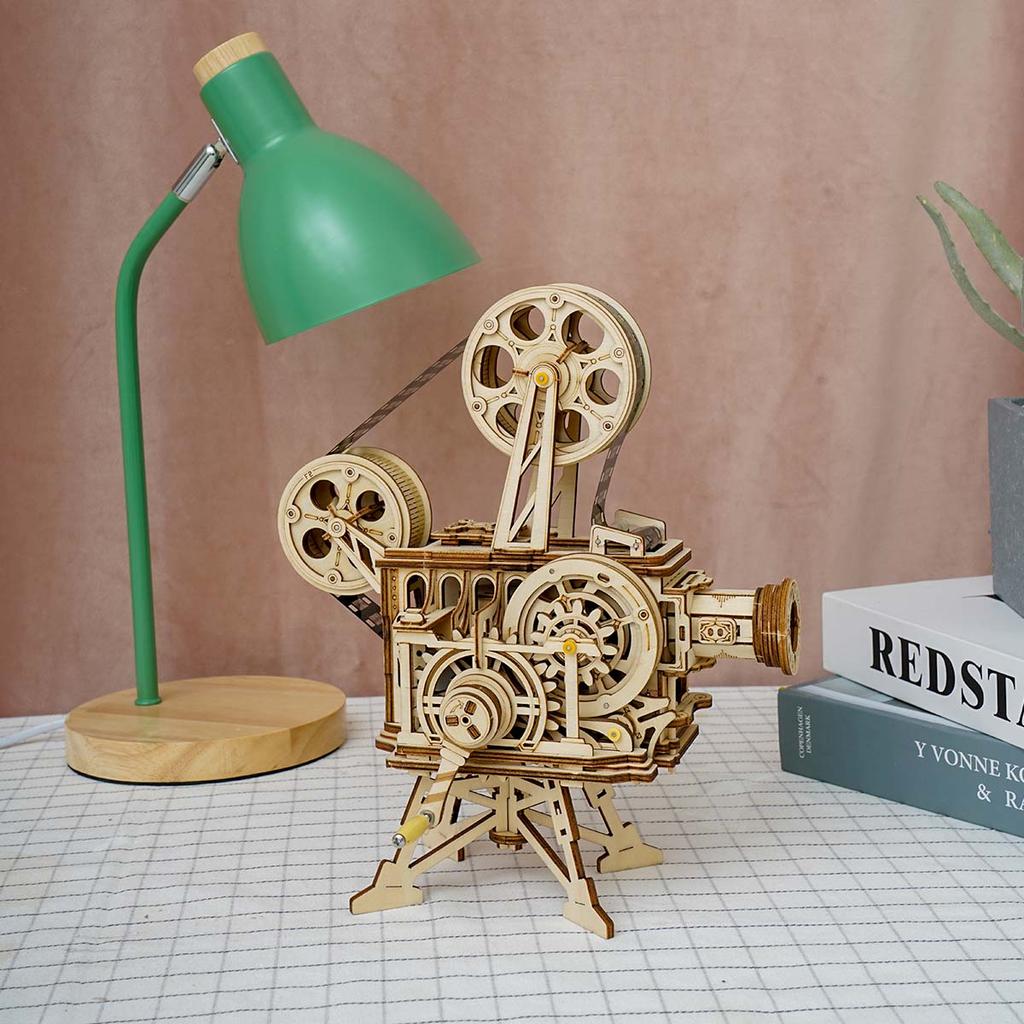ROBOTIME ROKR Vitascope Movie Projector 3D Wooden Puzzle LK601