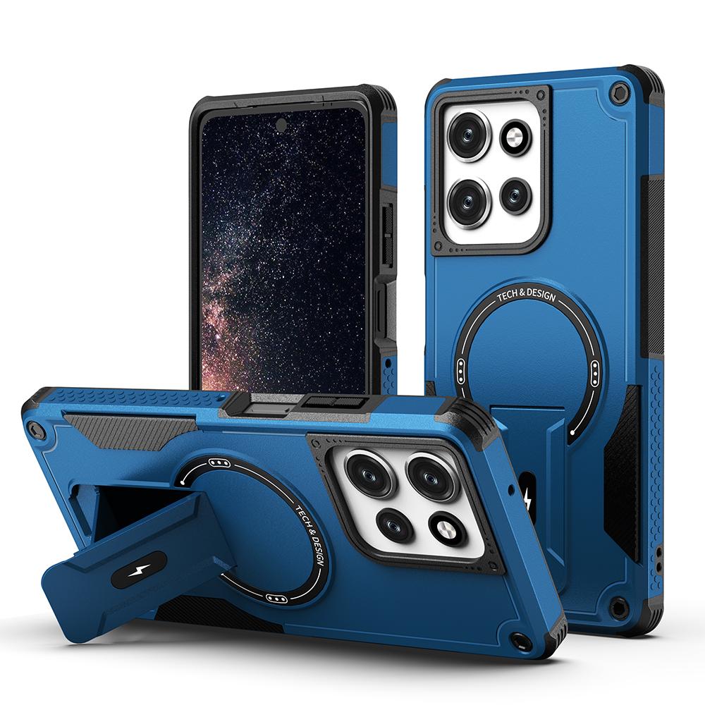 

Kickstand Holder Heavy Case for MOTOROLA MOTO G Power 2026 Stylus 2025 G 5g Play Fashion Wireless Charge Phone Cover Motorola Moto G (2025) синій