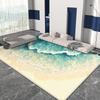 3D Beach Pattern Decor Home Carpet Living Room Big Size Non-slip Gaming Room Decoration Rug Soft Easy Cleaning Sofa Table Mat