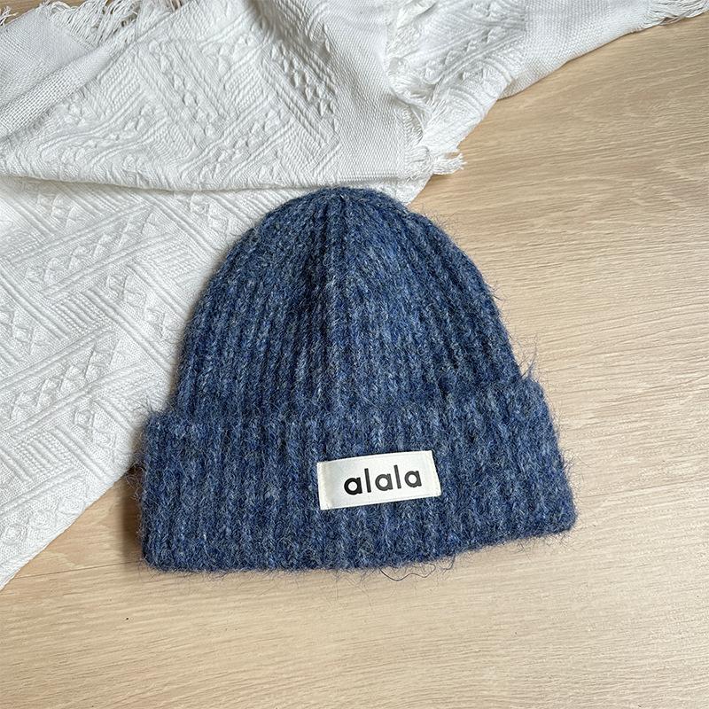 New Trend Curled Ear Protection Woolen Hat Winter Warm Thickened Knitted Hat Big Head Circumference Woolen Hat