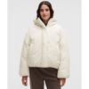 Bubble Hem 600 Down Fill Puffer Jacket Light Ivory