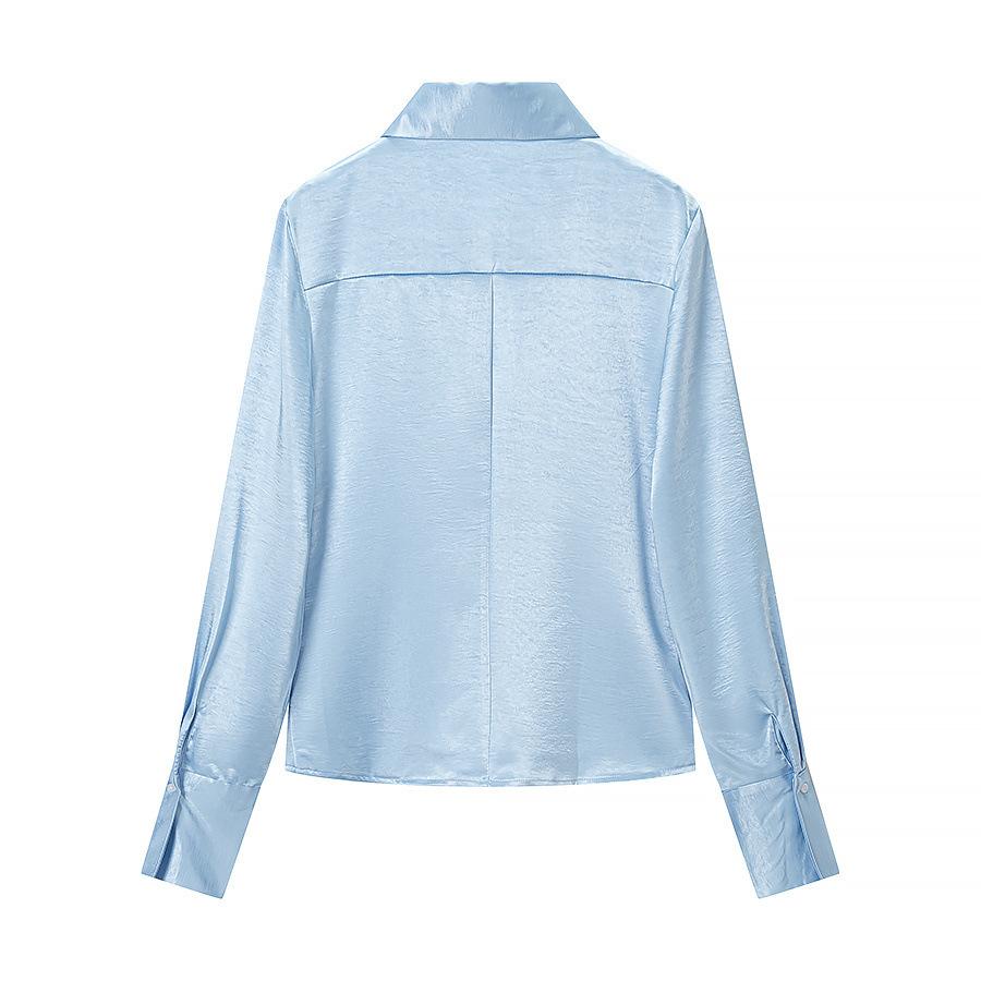 European and American Style, New Women's Clothing, Chic, Fashionable, Versatile Single-breasted Slimming Shirt