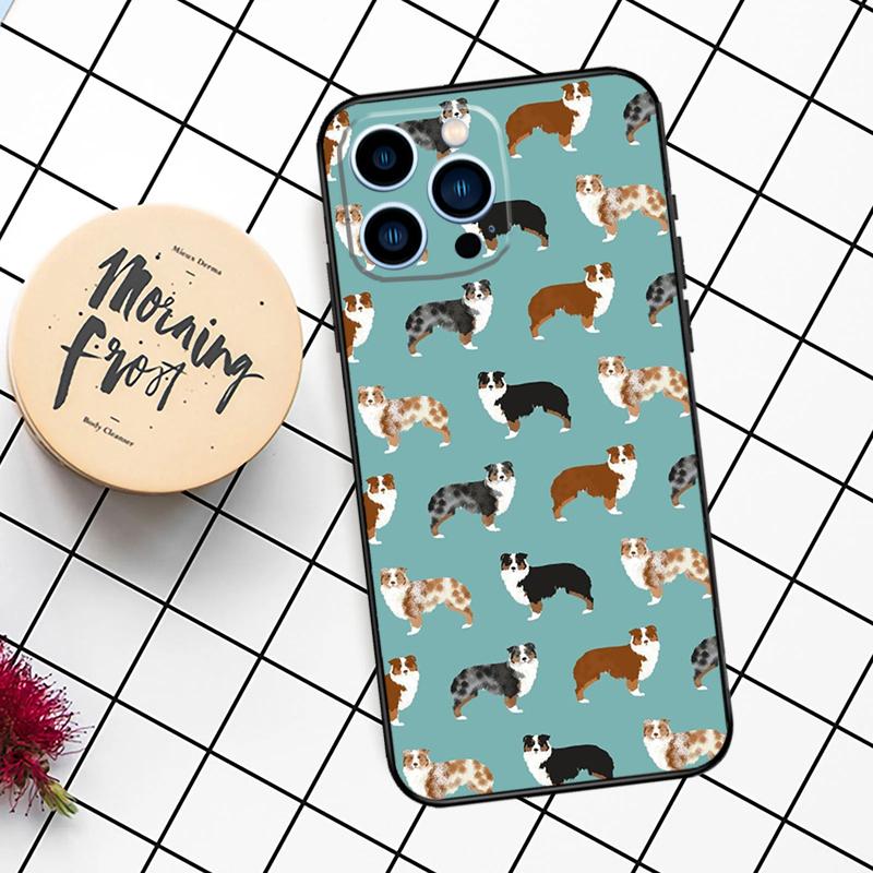 Australian Shepherd Dog Case For iPhone 14 13 12 11 16 15 Pro Max Plus Mini X XR XS Max 7 8 Soft TPU Back Cover