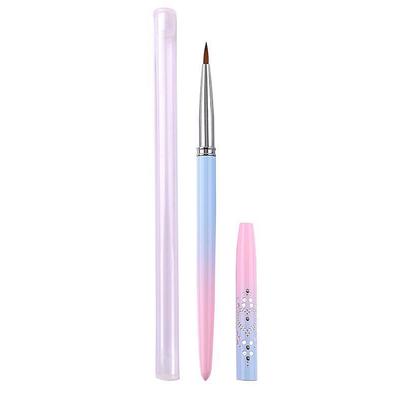 Nail Art Pen Nylon Brush Long Skidproof Nails Brushes Comfortable Lightweight Manicure Tools Wire Gift Friend DIY