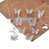 Silver Plated 3D Butterfly Beads Bracelet DIY Metal Spacer