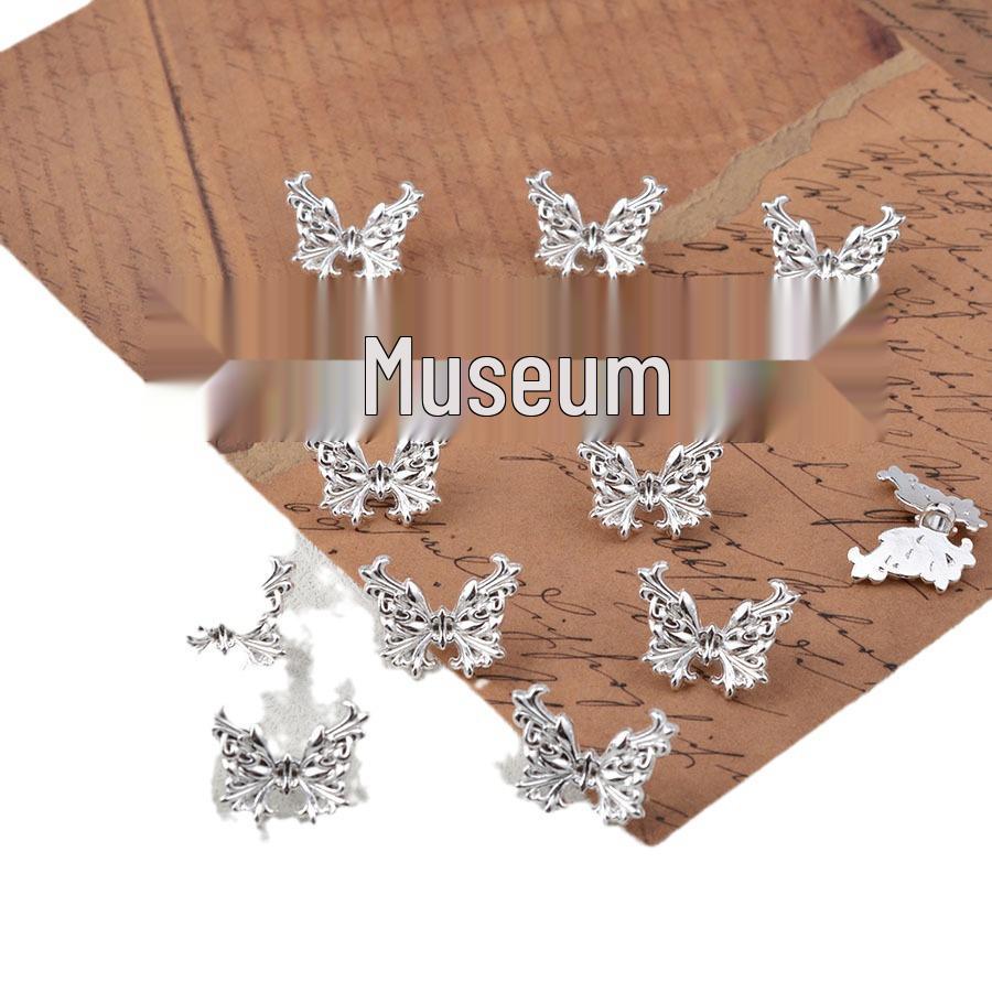 Silver Plated 3D Butterfly Beads Bracelet DIY Metal Spacer