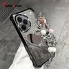 Love Mirror Bead bracelet Plating Case for Huawei Honor 400 300 Ultra 200 100 90 Lite 80 70 60 Pro Glitter Shockproof Cover