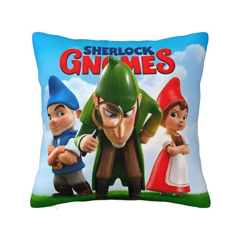 

Gnomeo Juliet Disney Anime Film Modern Throw Pillow Covers Living Room Decoration Cartoon Cute Romantic Comedy Cushions for Sofa 12x12Inch