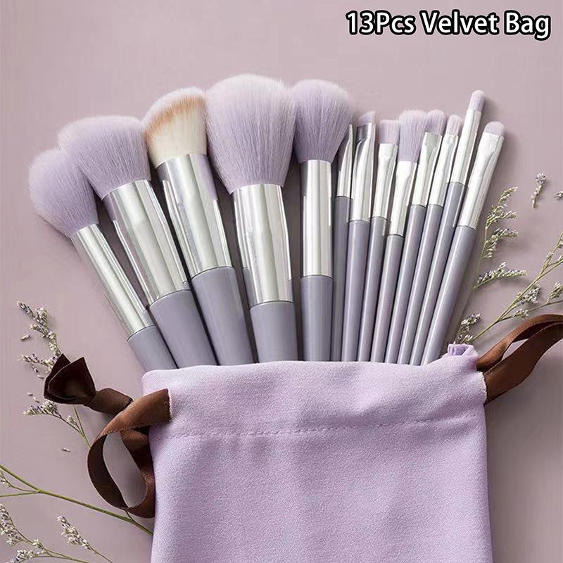 13Pcs Makeup Brushes Soft Set Face Eyes Brush Eyeshadow Foundation Brush Multifunctional Make Up Brush Beginner