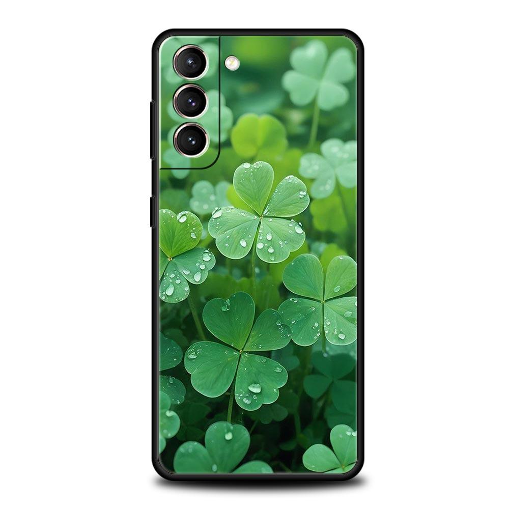 Lucky Grass Phone Case For Samsung Galaxy S24 S23 S22 S20 Ultra S21 FE 5G S10 S9 Plus S10E S8 Soft Silicone Cover
