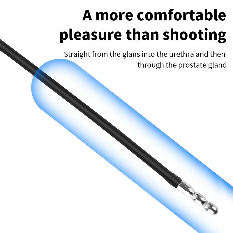 Electric Stimulation Urethral Sounding Kit – Metal Male Plug Dilator with Prostate Massage&Shock Function (Horse Eye Rod Design)