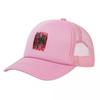 Albania Flag Vintage Distressed Albanian Mesh Baseball Cap Unisex Retro Trucker Hat Hat Breathable Racing Cap Summer Trucker Cap