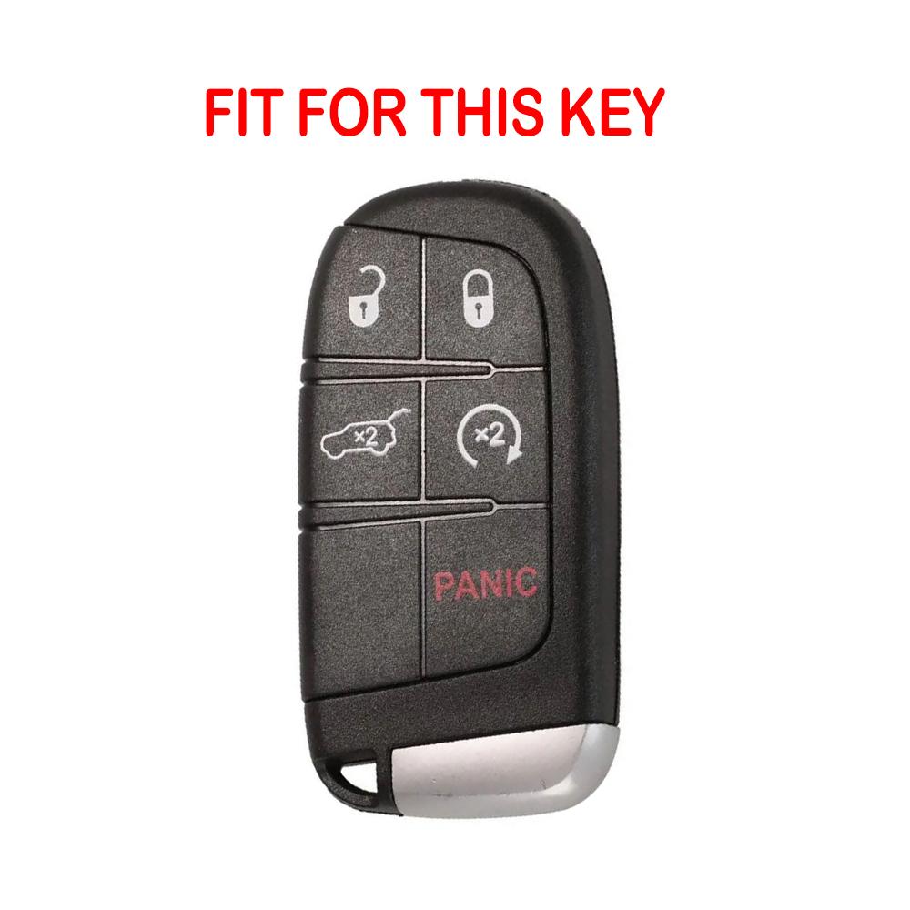 Für Dodge Challenger Journey Charger Hellcat Für Jeep Cherokee Grand Cherokee Für Chrysler 300C Silikon Auto Schlüsselhülle Schlüsselanhänger