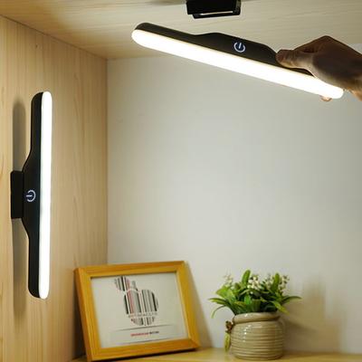 Usb Rechargeable Touch Lamp - 3 Color Magnetic Bedside Light, Wireless Reading Lamp For Office/study, Dimmable Led Desk Light