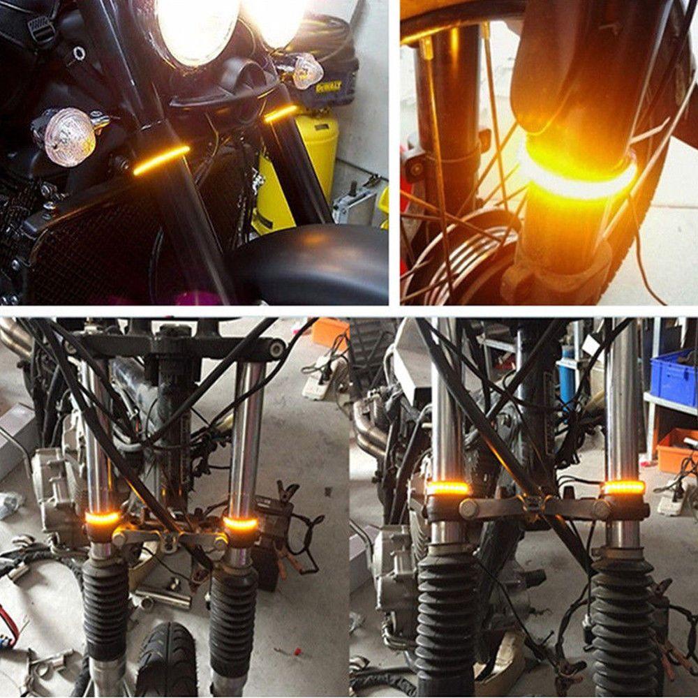 Quality  45mm-70mm Red/Blue/Yellow/White Indicator Motorcycle SMD LED Strip Fork Turn Signal Light