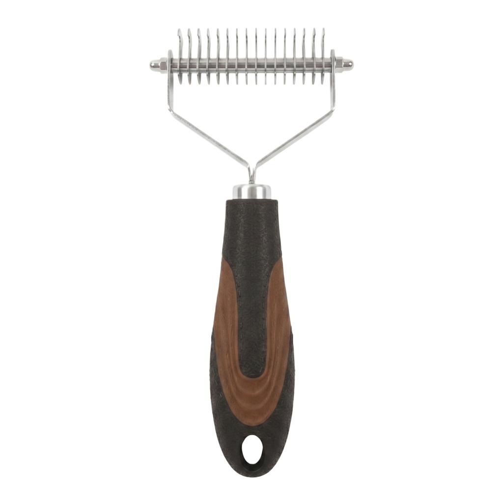 Pet Grooming Brush Hair Removal Comb for Shedding and Cleaning with Durable Handle and Fine Bristles Suitable for Various Pet Fur Types