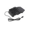 One Handed Gaming Keyboard USB RGB Wired Illuminated Keyboard Gaming Accessory for Desktop PC Laptop