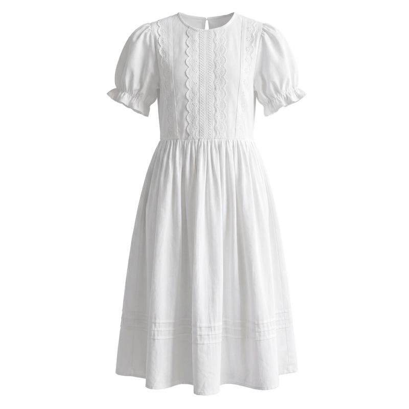 Girls Fashionable Dress - Summer Children s White Princess Dress 120cm белый