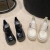 Platform loafers women's spring and autumn new models, small thick heels, single shoes, wind and small leather shoes