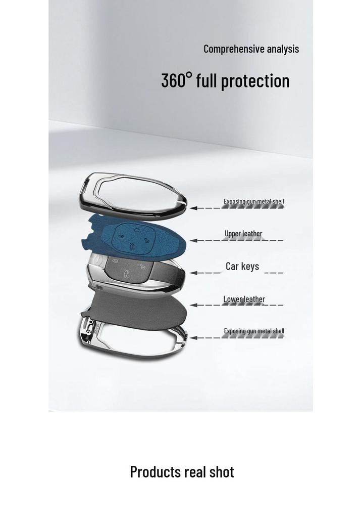 Compatible Key Case for GAC Trumpchi GS8, M8, Master, Shadow Leopard, GS4, Shadow Speed, GS3, Shadow Cool - J16 Shell Buckle