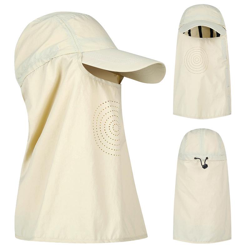 

Мужская летняя шляпа от солнца с защитой от УФ-лучей и маской для лица для активного отдыха Adjustable