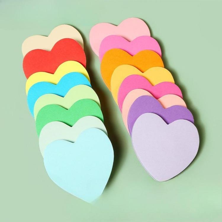 Creative Love Post-it Notes Student Heart-shaped Post-it Notes Takeaway Milk Tea Can Be Pasted With Message Stickers.