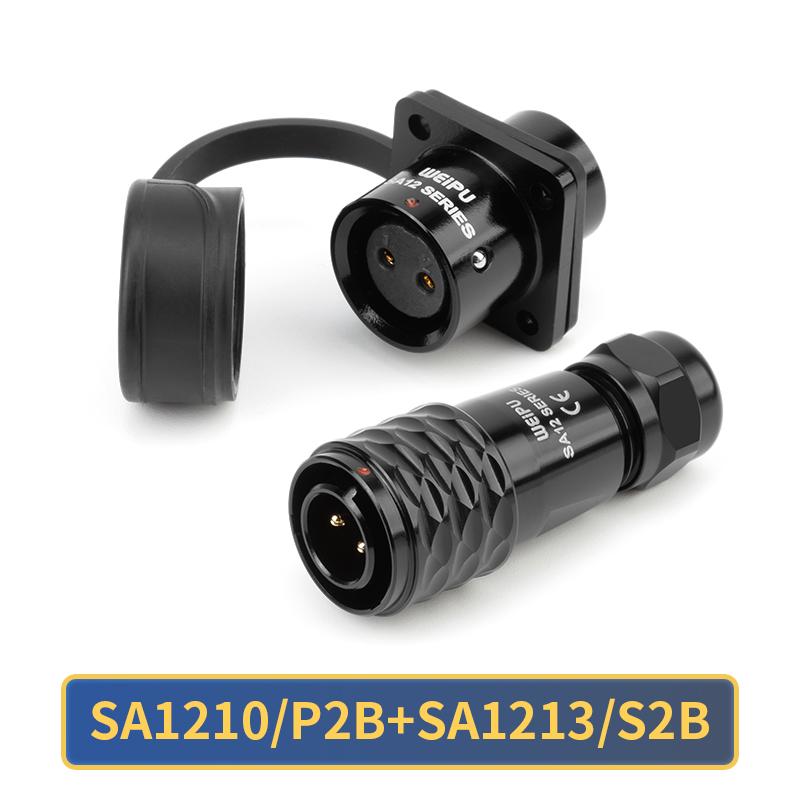 WEIPU SA12 Waterproof M12 Connector 2 3 4 5 6 7 9 Pin Industry Electric Male Plug Panel Mount Female Socket AC/DC Power Adapter