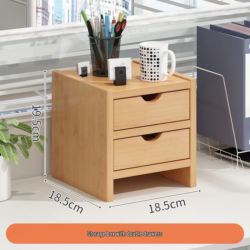 Double-Layer Desktop Monitor Riser & Keyboard Organizer