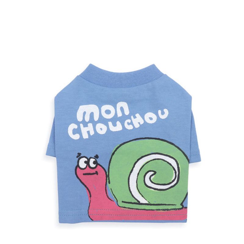 MONCHOUCHOU Lazy Farm Sleeve Tee_Sky Blue