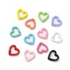 5pcs Heart Shape Heart Shape Keychain Macaroon Color Colored Spring Buckle  Lifting Ring Accessories