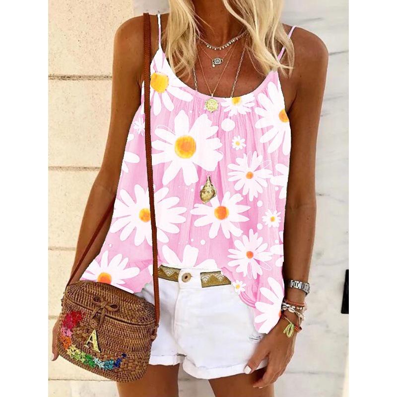 2020 Hot Selling Printed Sling Top: Fashionable & Trendy Sexy T-shirt