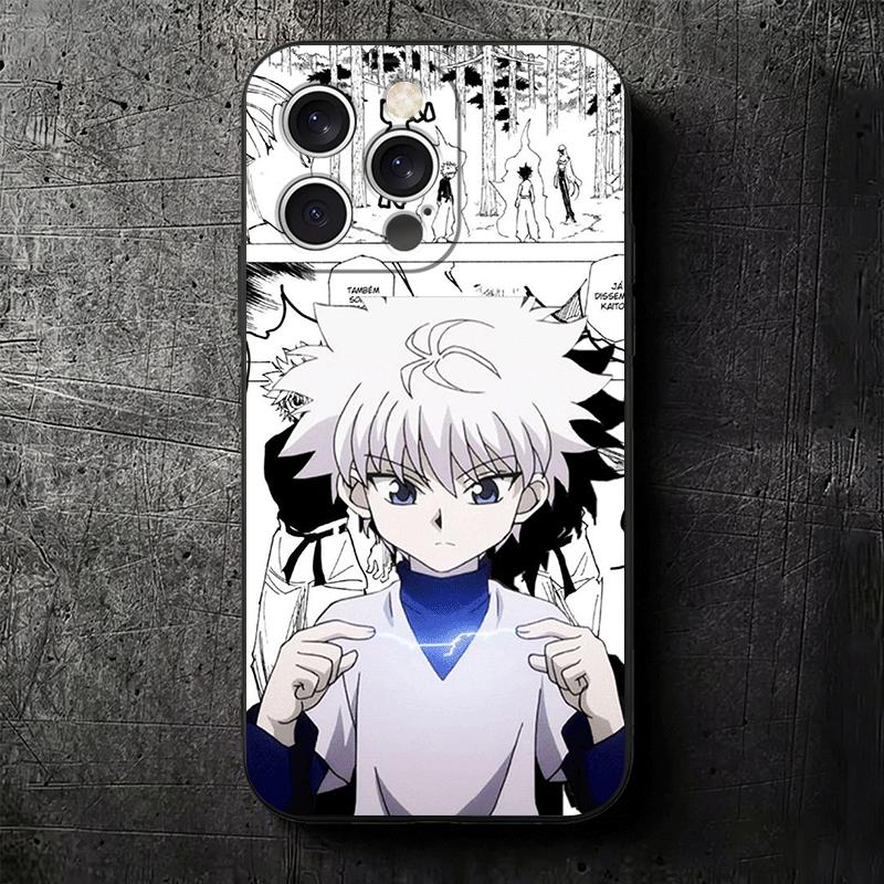 Hunter X-Hunters Killua Soft Phone Case for iPhone 16 16E 17 Air 15 Pro Max 14 Plus 13 Mini 11 12 7 Black Cover Back Shell