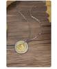 Real Gold-Plated Nickel Silver Yellow Dzambala Necklace with Artistic Buddha Pendant