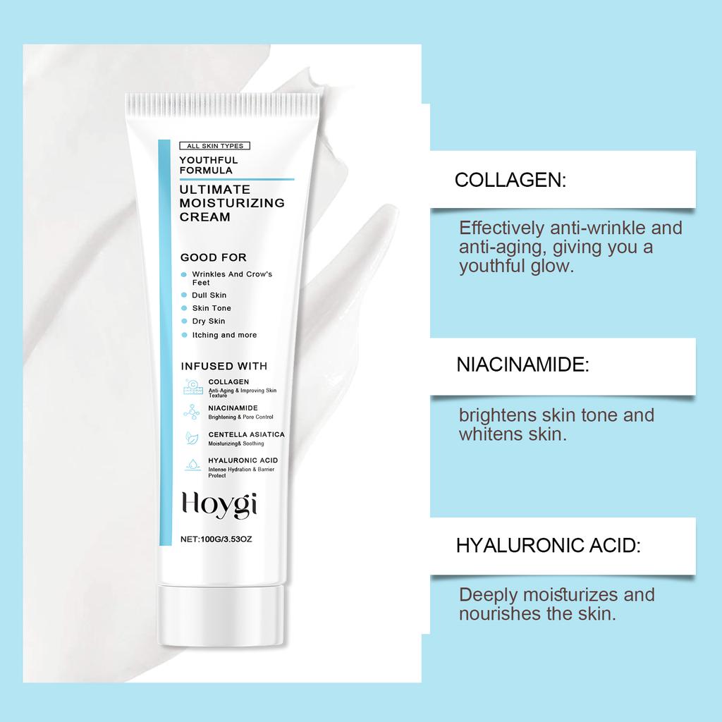 Centella Moisturizing Cream Hyaluronic Acid Daily Nourishing Cream Strengthen Barrier Rejuvenation Oil Control Brighten Skin Car