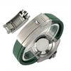 20mm 21mm Cinturino in Gomma con Maglie Metalliche e Attacco Curvo per Rolex Submariner DAYTONA Yacht-Master GMT Braccialetti in Silicone