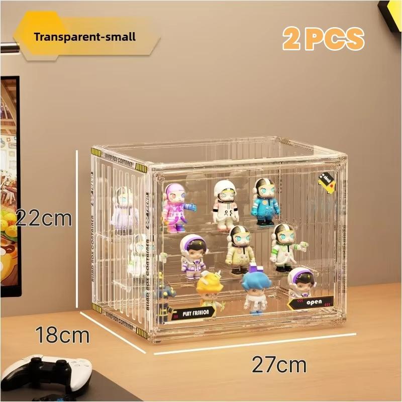 Containerized designs Acrylic Organizer for Collectible Figures and Blind Box High Definition Transparent Miniature Display Case