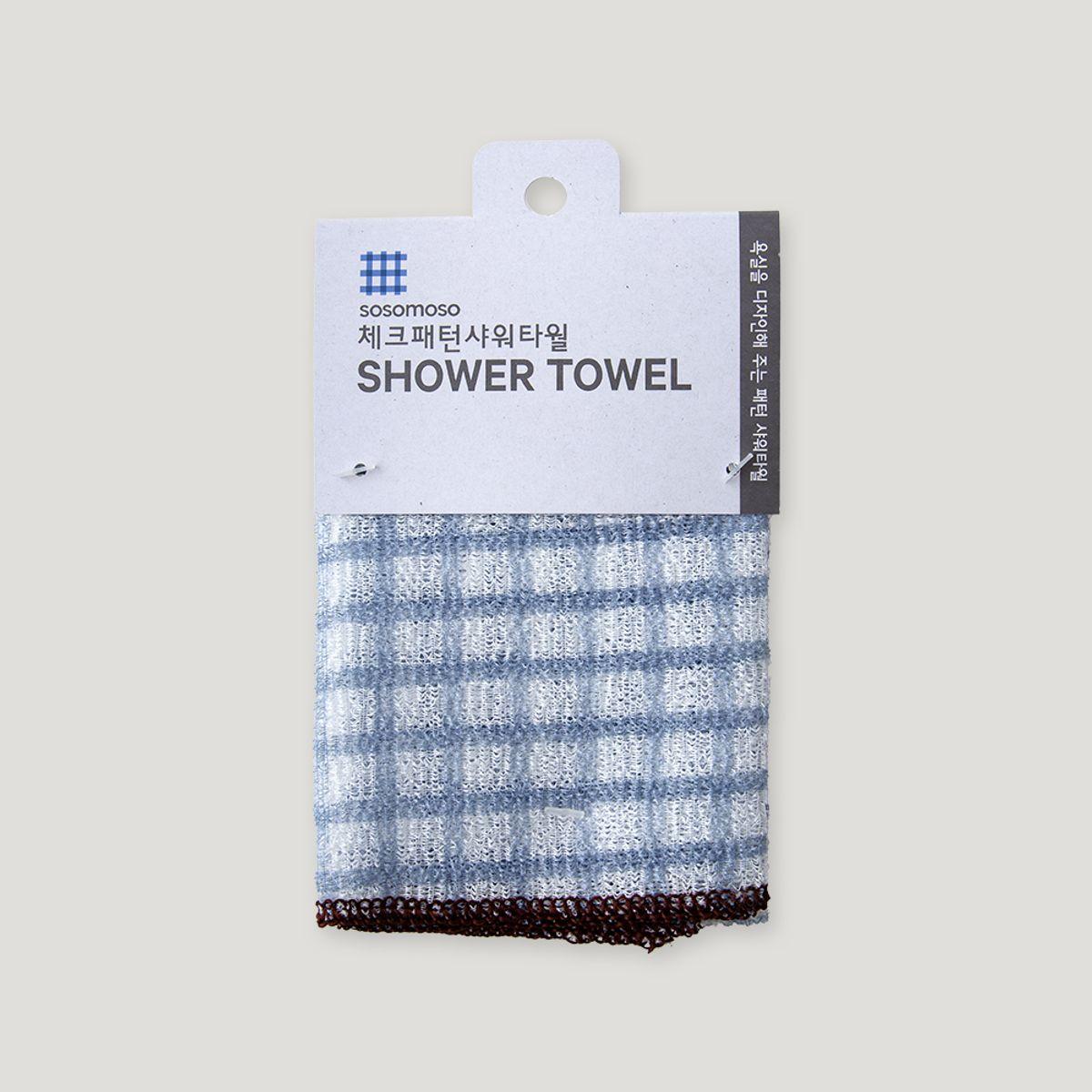 Check pattern shower towel