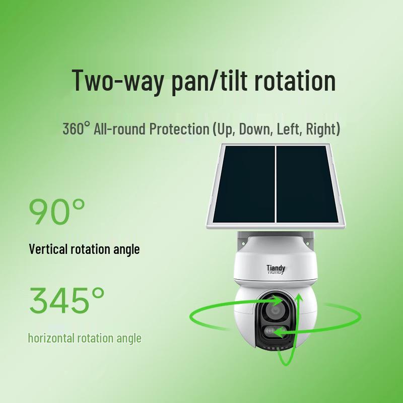 Tiandy TD-H253D Outdoor Solar 4G PTZ Security Camera CN plug (adapter included)
